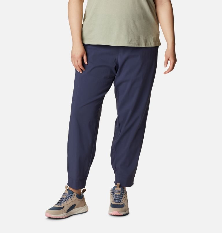 Pantaloni Jogger Columbia On The Go Dama Bleumarin | Plus Size KX081SQM7